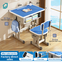 Vente en gros de table de salle de classe réglable en hauteur meubles pour enfants bureau primaire table d'étude pour enfants étudiants bureau et chaise d'école