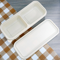 Assiettes jetables biodégradables et compostables en amidon de maïs, contenants alimentaires écologiques en papier pour les fêtes et les plats à emporter