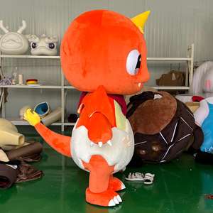 Chama Dinossauro Mascote Unisex <span class=keywords><strong>Mascot</strong></span> Costume Carnaval para Cosplay e Festa Cartoon Costume Espuma Esculpida Mascotes Dos Desenhos Animados - Product Image 5