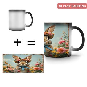 Mug Magique Thermosensible en Céramique Noir Givré 11oz pour Bureau d'Étudiant - Product Image 4