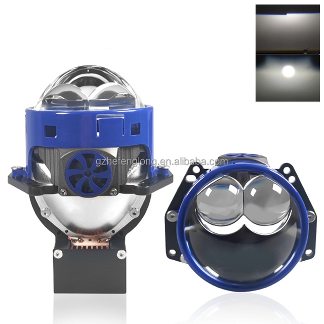HFL 3.0 Inch Bi-Led Blue Lens 150w Super Bright Headlight Dual Laser Bi Led Projector Lens for Cars
