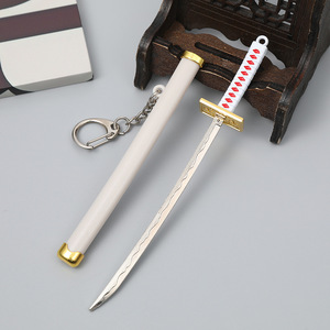 Mini Katana Japonesa com Bainha, Chaveiro de Metal <span class=keywords><strong>Anime</strong></span>, Pingente de Lâmina Samurai para Cosplay, Presente Masculino - Product Image 3