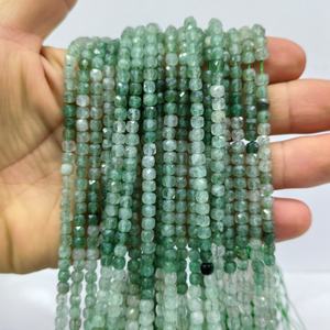 2/3/4MMナチュラルローズクォーツAmazoniteファセット宝石ビーズスクエアクリスタルキューブビーズストランドルースビーズジュエリー作り - Product Image 3