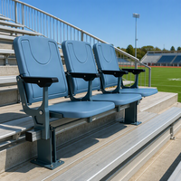 Siège de tribune pliable peu encombrant CS-ZZY-L, chaise de stade montée sur poutre en acier, couleur personnalisée pour sites sportifs intérieurs et extérieurs