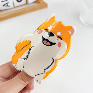 Horquilla de animales de dibujos animados, horquilla de acetato de cocodrilo Shiba Inu, estilo creativo, accesorios divertidos para el cabello para niños - Product Image 3