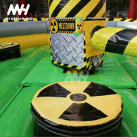 Jeu interactif gonflable classique Meltdown Wipeout, commercial, 6 personnes, matériau PVC toxique, taille personnalisée, adulte