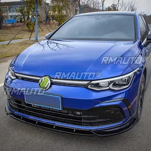 Kit carrosserie pour VW Golf MK8 Pro GTI R-Line 2021-2024, spoiler de pare-chocs avant, aspect fibre de carbone, lèvre de pare-chocs avant, accessoires de voiture - Product Image 2