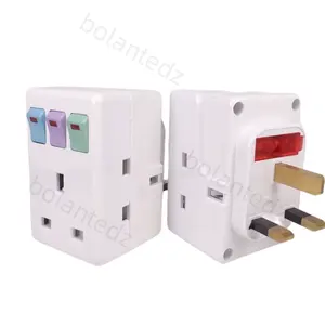 UK Extension Socket 13a Ac100 ~ 250V Eu Plug Abs Driefasige Onafhankelijke Switch Sdk Home Power Aangepaste Outlet Support Oem