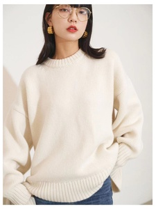 Áo len cao cấp sang trọng chất liệu cashmere nữ tay dài cổ tròn dáng rộng bán buôn - Product Image 5