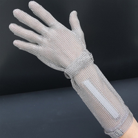 Gant en maille métallique personnalisable, résistant aux coupures, à doigts entiers, durable, pour atelier, cuisine, boucher