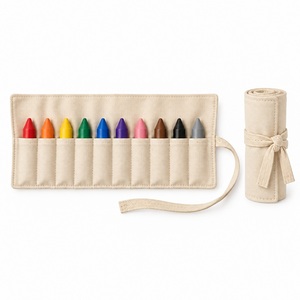 Rouleau de toile pour crayons, étui à crayons enroulable pour enfants, pochette pour outils de dessin pour enfants, logo personnalisé, vente en gros - Product Image 3