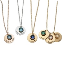 Collier DIY en acier inoxydable gravé avec pendentif plaque diamant pour la Saint-Valentin – Chaîne de clavicule élégante pour le dropshipping