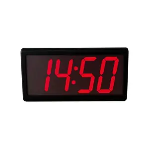 Multi Time Zone PoE Clocks, 4" x 4 Red Digit, Automatic DST Reset