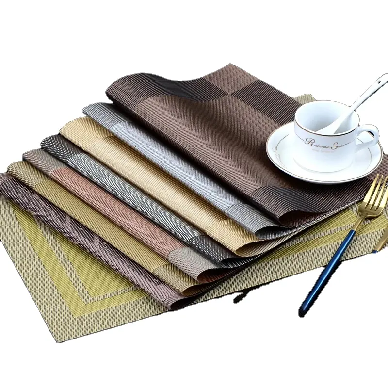 Eco Friendly Promotional Custom Woven Plastic Plate Dining Table Mat