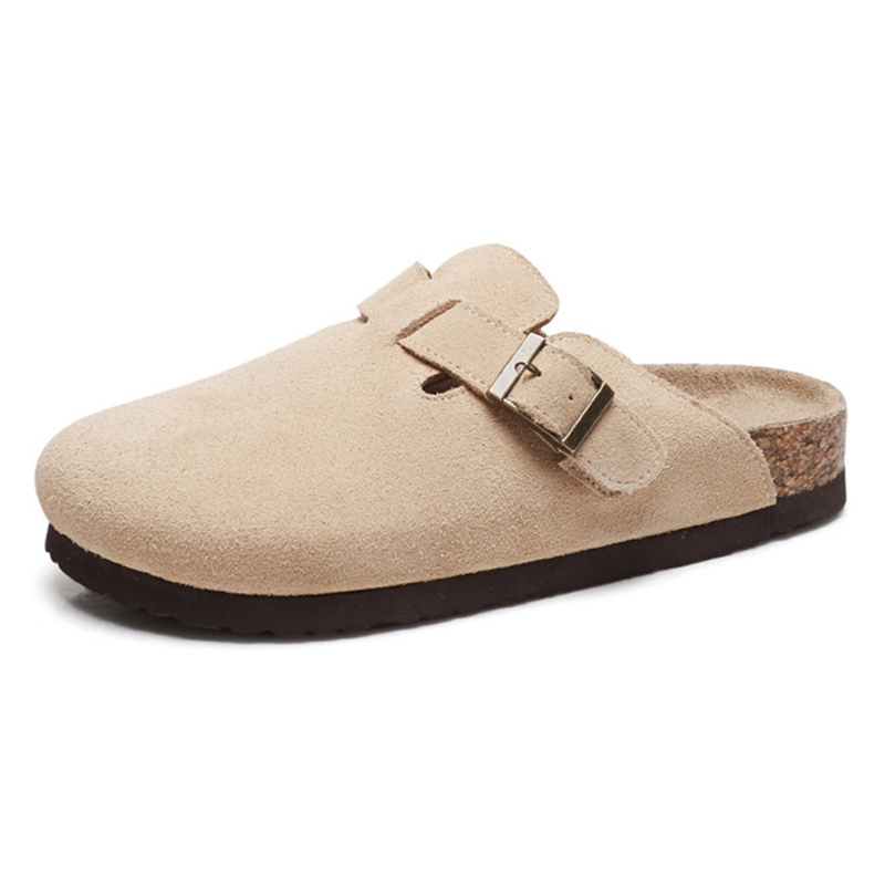 Wholesale Genuine Leather Clog Suede Fur