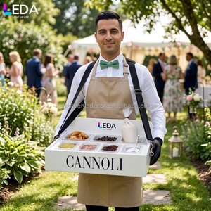 LEDA Accesorios para Fiestas y Eventos, Caja <span class=keywords><strong>Blanca</strong></span> para Cannoli, Soporte Acrílico <span class=keywords><strong>Colgante</strong></span> para Mesa de Postres Portátil para Bodas - Product Image 1
