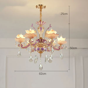 Lustre Led en Cristal <span class=keywords><strong>Luminaire</strong></span> Motif Bouquet Villa Hall Plafonnier Boucle d'Oreille Abat-Jour <span class=keywords><strong>Bougie</strong></span> Suspension - Product Image 3