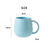 Tasse à thé en porcelaine émaillée de 16 oz, grande capacité, avec logo personnalisé, mug à café en céramique personnalisable pour la maison et le bureau