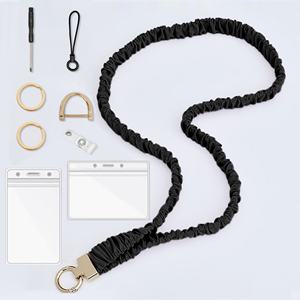 Cordon de cou extensible en polyester anti-perte pour téléphone portable, style scrunchie, idéal pour cadeau d'affaires - Vente en gros - Product Image 3