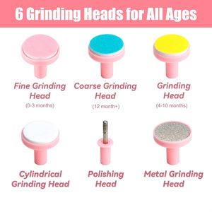 Coupe-ongles électrique pour bébé, lime à ongles pour bébé, kit de soin des ongles pour bébé 6 en 1, lime à ongles, ensemble de manucure pour bébé - Product Image 3