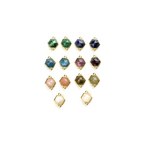 Vente en gros Excellent pendentif en cristal <span class=keywords><strong>de</strong></span> pierres précieuses naturelles Accessoires <span class=keywords><strong>de</strong></span> collier 13*14mm pendentif hexagonal 13*16mm <span class=keywords><strong>perle</strong></span> <span class=keywords><strong>de</strong></span> connecteur - Product Image 3