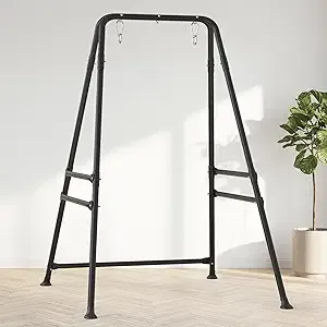 Support de balançoire en acier plein avec cadre métallique, capacité de charge jusqu'à 300 livres, support de balançoire suspendu pour l'extérieur ou l'intérieur uniquement - Product Image 5