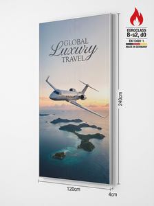 Pancarta Publicitaria Alta para Centros Comerciales y Aeropuertos, Fabricada en Alemania, Lentiprint Mall Atrium Display, 120×240cm, Formato Vertical, 20 LPI, Euroclase B - Product Image 2