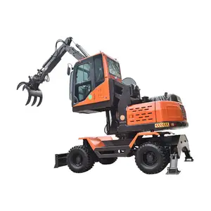 Cubo rotativo 360 grados Log Grab 8Ton 9Ton Wheel Grab Machine Grapple Excavadora Cargador de caña de azúcar