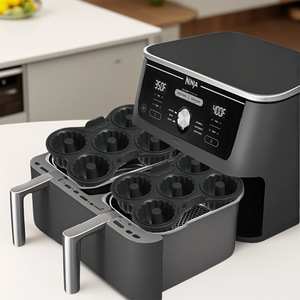 Ninja Air Fryer Oven With Muffin Tray 12 Cup Silicone Non Stick Baking <b>Mold</b> For <b>Cake</b> Dessert Cooking - Product Image 1