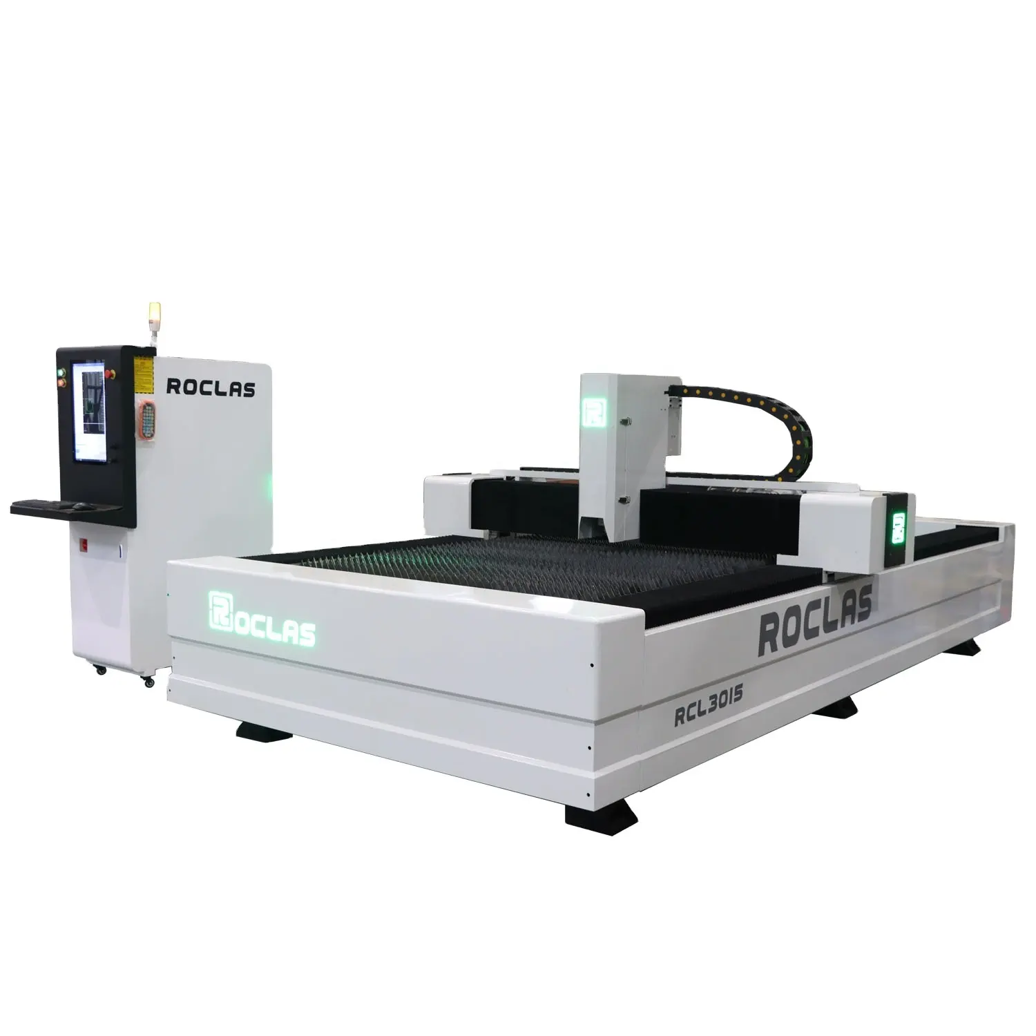 Penjualan laris mesin pemotong laser serat cnc baja tahan karat karbon logam lembaran ROCLAS3015 presisi tinggi