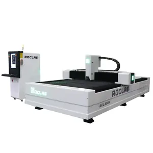 Máquina de corte a laser de fibra cnc para chapa metálica de aço carbono e aço inoxidável ROCLAS3015 de alta precisão
