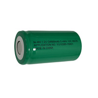 Baterai EWT Nikel Metal Hidrida Ukuran C 4500mAh 1.2V NiMH Flat Top untuk Senter & Mainan 25x50mm
