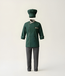 Nuevo Uniforme de Chef con Logotipo Impreso, Transpirable, de Punto Dobby, Poliéster/Spandex, Manga Corta, para Uso en Restaurantes, de Alta Gama - Product Image 3