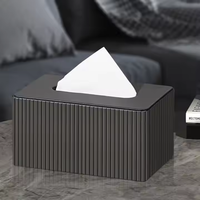 Estante de almacenamiento de cuero multifuncional con logotipo personalizado organizador de escritorio de oficina caja de pañuelos de hotel creativa con características personalizadas