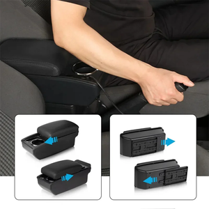 <span class=keywords><strong>Pour</strong></span> <span class=keywords><strong>Ford</strong></span> <span class=keywords><strong>Fiesta</strong></span> accoudoir boîte en cuir PU avec tasse et <span class=keywords><strong>support</strong></span> <span class=keywords><strong>pour</strong></span> téléphone Console de voiture accoudoir boîte de rangement accessoires de voiture - Product Image 2