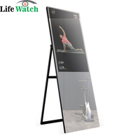 LIFEWATCH 49 Inc Android Windows Écran tactile Ultra HD 4 Go de RAM Wi-Fi Bluetooth Miroir numérique intelligent sur pied LCD