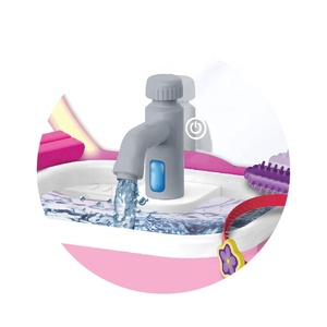 2 trong 1 PHÒNG TẮM bồn rửa bàn trang điểm đồ chơi thiết lập chơi nhà đồ chơi bàn trang điểm với gương bán Hot cha-con gái Đồ chơi cho trẻ em - Product Image 3