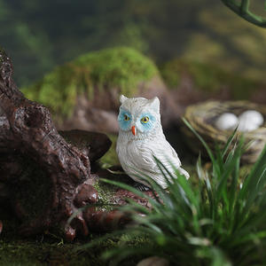 Simülasyon Baykuş Reçine El Sanatları Süs Bahçe Yosunu Mikro Peyzaj Hayvan Temalı İş Hediyesi Eve Taşınma Süsü - Product Image 5