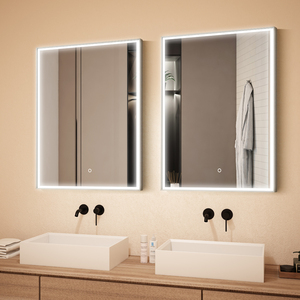 Miroir de salle de bain intelligent LED de style européen de luxe avec lumière Miroir de bain mural sans cadre LED - Product Image 2