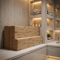 Panneaux muraux WPC - Imperméables et ignifuges pour appartements, villas, centres commerciaux, avec décoration intérieure/extérieure