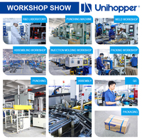 UNIHOPPER Rail de glissière de tiroir à trois sections en acier de 45mm Design de cadre américain Glissières de roulement à billes d'amortissement de tampon de Support arrière