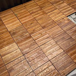 Dalles de jardin emboîtables, dalles de sol extérieures en bois carbonisé, dalles de pavage en pierre, dalles de terrasse emboîtables - Product Image 5