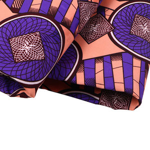 Mới Đến 105gsm Mô Hình Hình Học 100% Polyester Phi Sáp In Ankara Thủ Công Mỹ Nghệ Vải Cho Trang Phục - Product Image 6