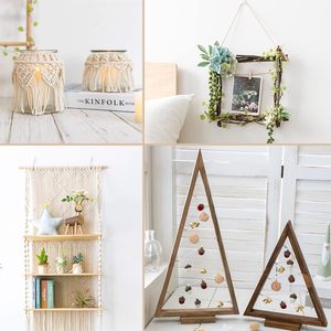 Cordon en <span class=keywords><strong>macramé</strong></span> tressé enduit, diamètre 2 mm, longueur personnalisée, ficelles d'emballage naturelles, ficelles de boulanger, ficelles beige pour emballage, boucherie, pâtisserie, artisanat - Product Image 5