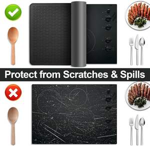 Couvre-plaque de cuisson pour cuisinière électrique - Couvre-plaques de cuisson pour cuisinière électrique, Tapis de séchage de vaisselle en silicone <span class=keywords><strong>XXL</strong></span>, Couvre-plaques de cuisson en verre - Product Image 4