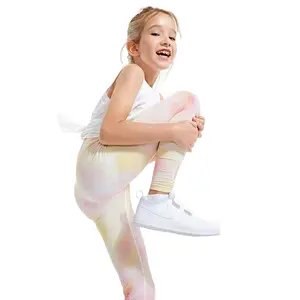 Girls Ruffle Skirt Leggings, Kids activewear, Yoga Dance Workout
