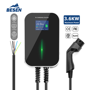 Estación de carga EVSE portátil de caja de pared para vehículo eléctrico SAE J1772 de 16A con nuevo cable tipo 1 y estándar de interfaz Tesla - Product Image 1