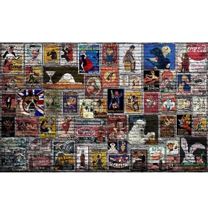 Póster de película retro, papel tapiz de pared de ladrillo, pelar y pegar personalizado - Product Image 5