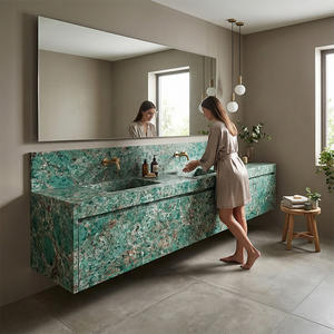 Losa de Piedra Sintética Estilo Cuarcita Verde Botánica, Resistente a los Arañazos, Precio de Fábrica, para Encimeras de Baños de Hotel - Product Image 4