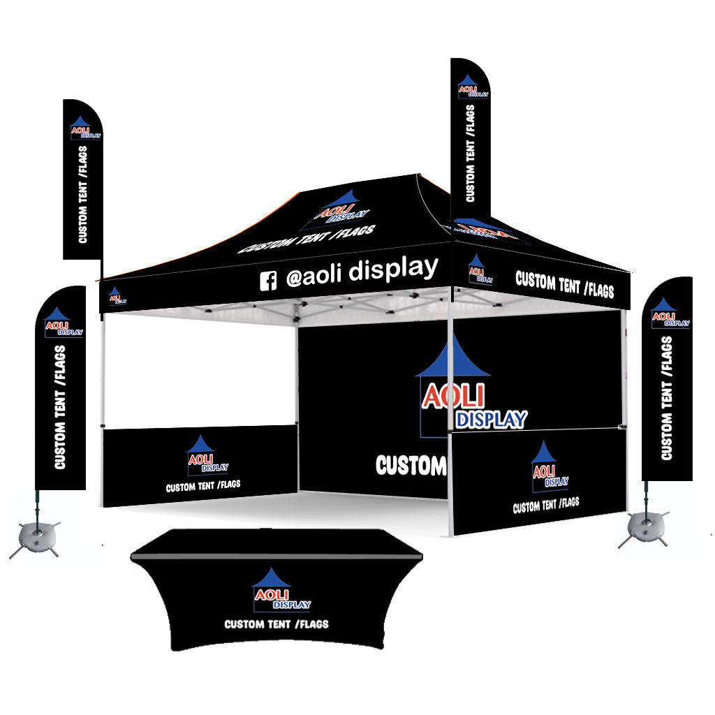 Alumínio Trade Show Tent Exhibition Event Canopy Pop up Custom Printed Tendas 10x15 Publicidade Logo Outdoor Tent